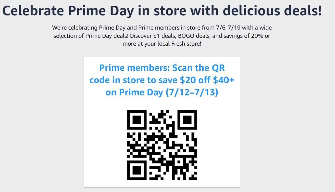 Amazon | Fresh: $20 Off $40+ (7/12 –7/13)