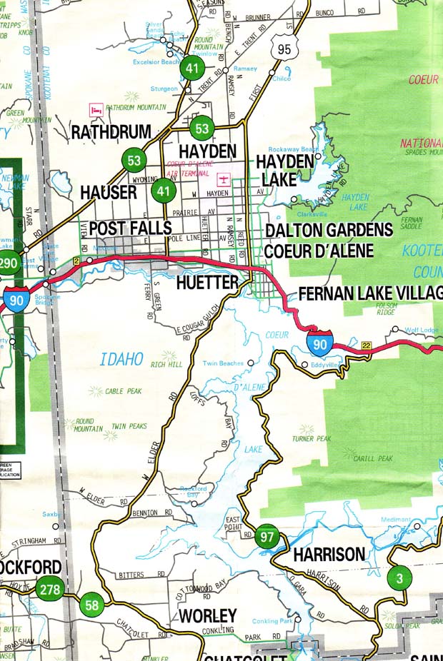 Coeur D Alene Idaho The City Map Of MAP010.