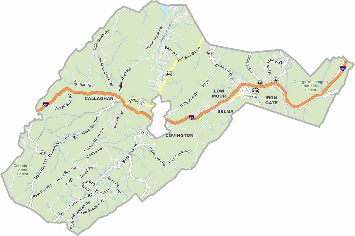 Pulaski County Map Virginia US County Maps Alleghany County Map Virginia 