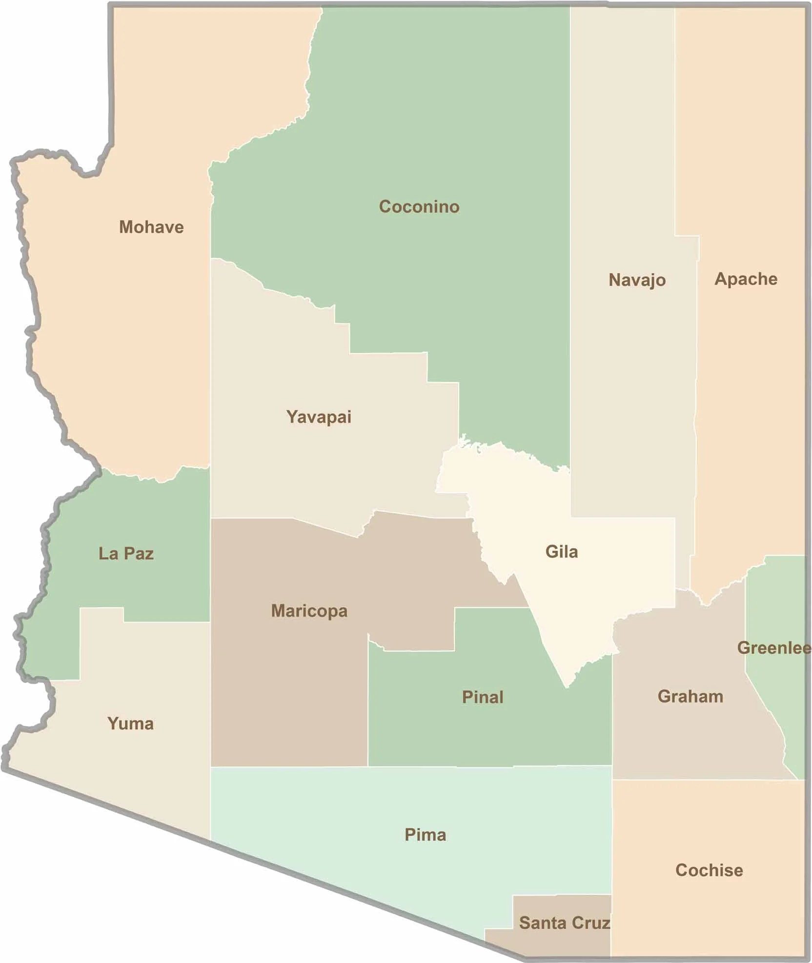 Navajo County Map Arizona US County Maps Arizona County Map 
