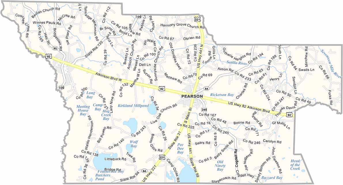 Meriwether County Map Georgia US Maps Atkinson.
