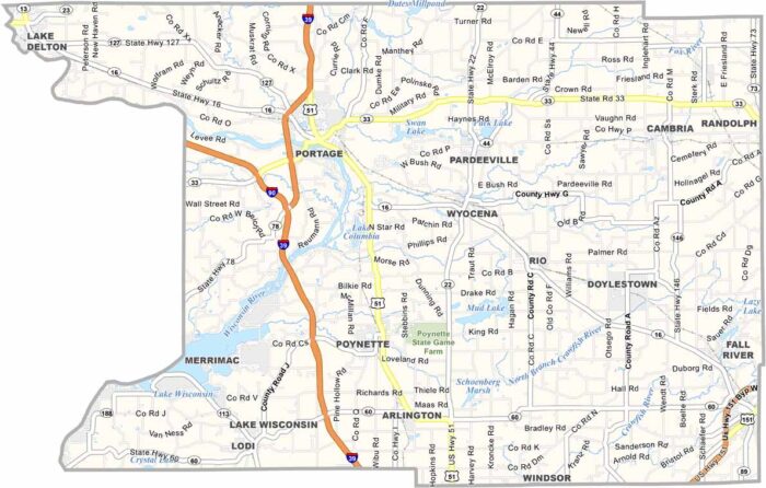 Vernon County Map Wisconsin US Maps Columbia.