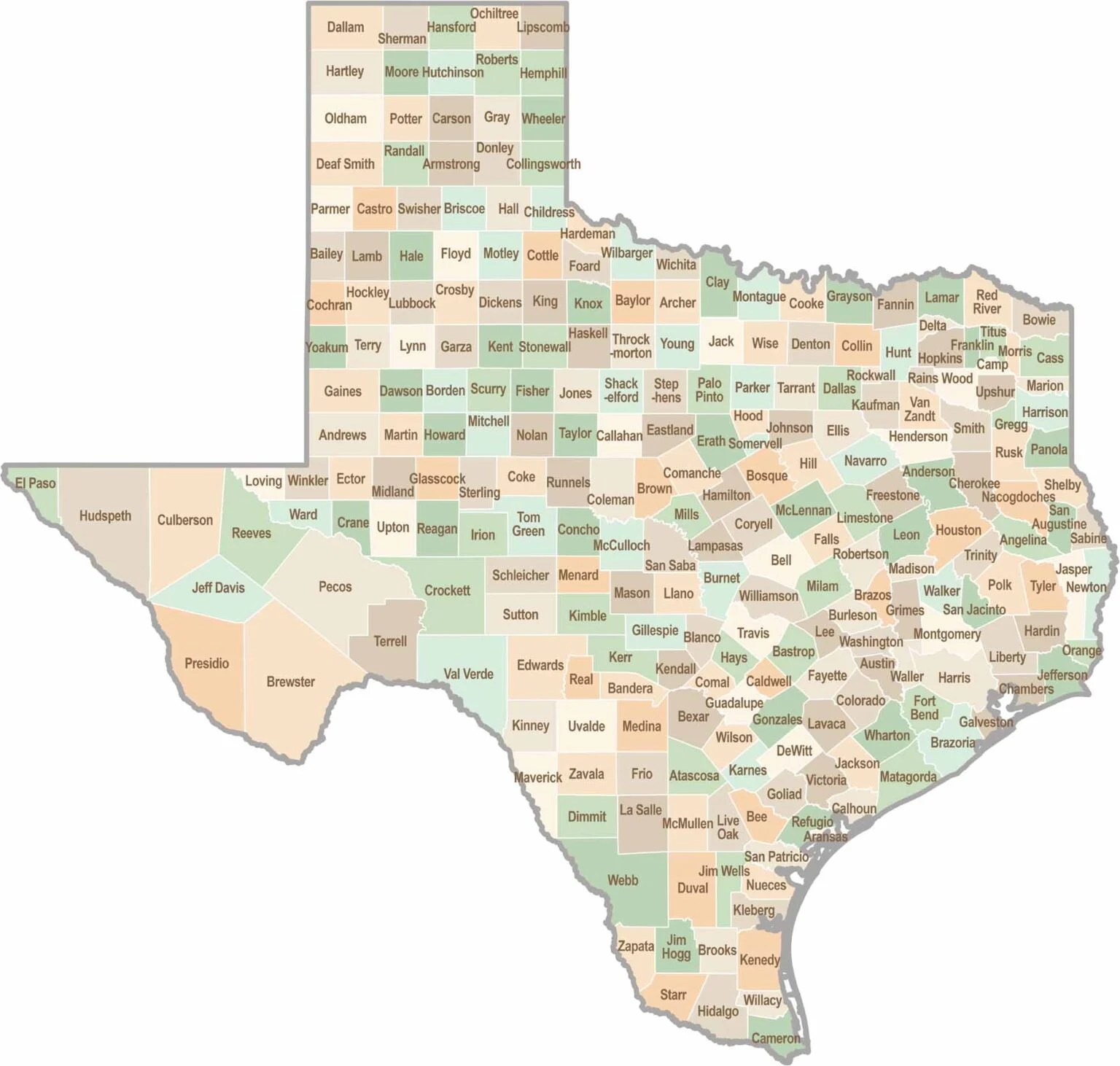 Bell County Map Texas US County Maps Texas County Map 1536x1462 