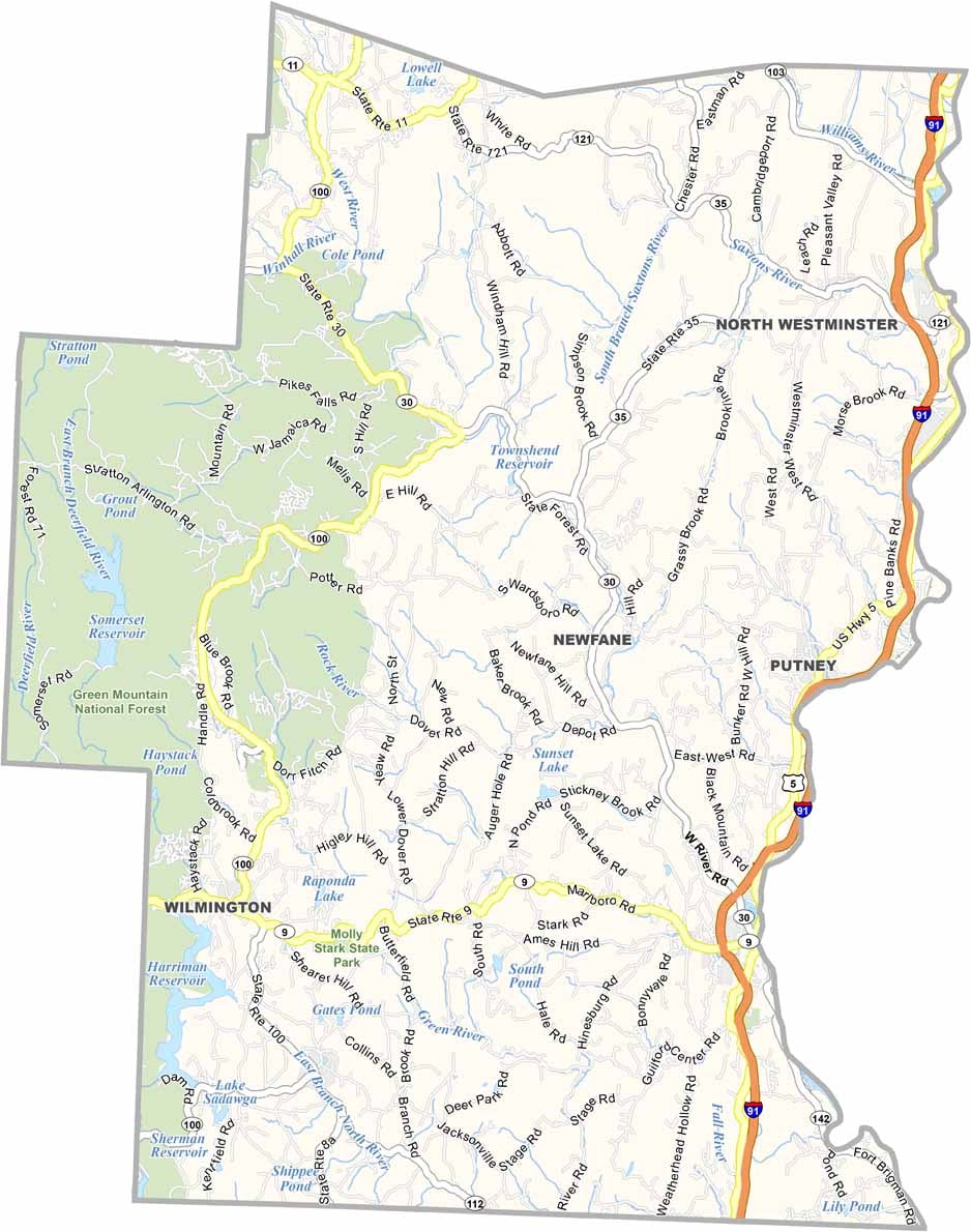 Cheshire County Map New Hampshire US Maps Windham Vermont.