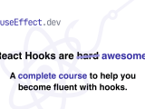 Useeffect Dev A Course To Master React Hooks