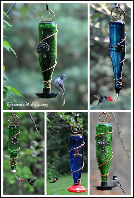 bird feeder glass bottle crafts