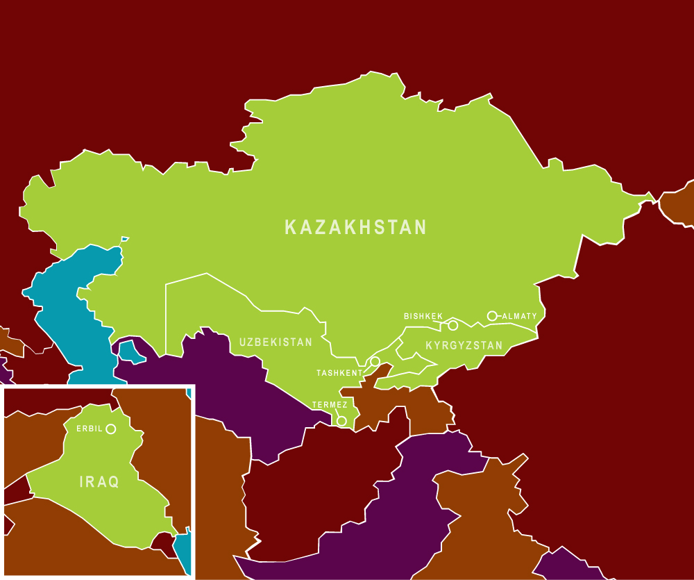 Central Asia Tour Spring 2026 U S Educational Group Spring 2026 CenAsia Tour Map 1 12 