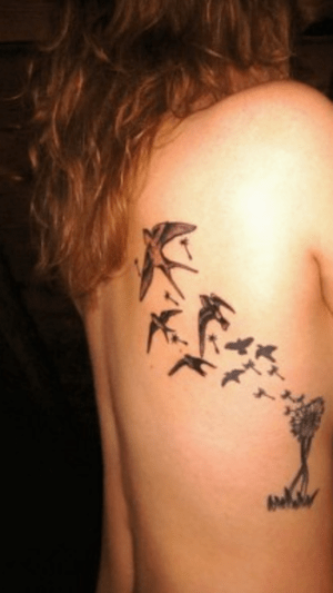 birds flock tattoo tattoos dandelion seed emerging source