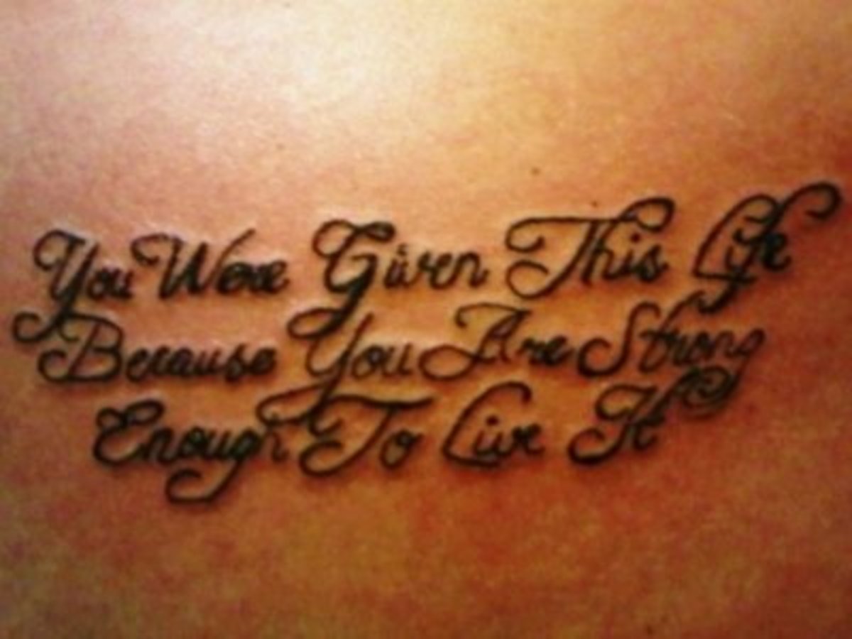 Tattoo ideas: quotes on strength, adversity, and courage