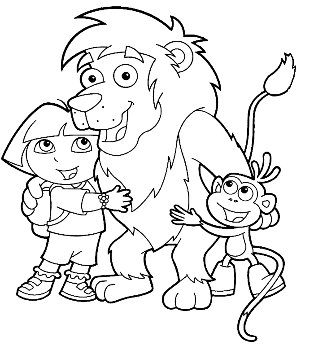 29+ dora coloring pages printable gif