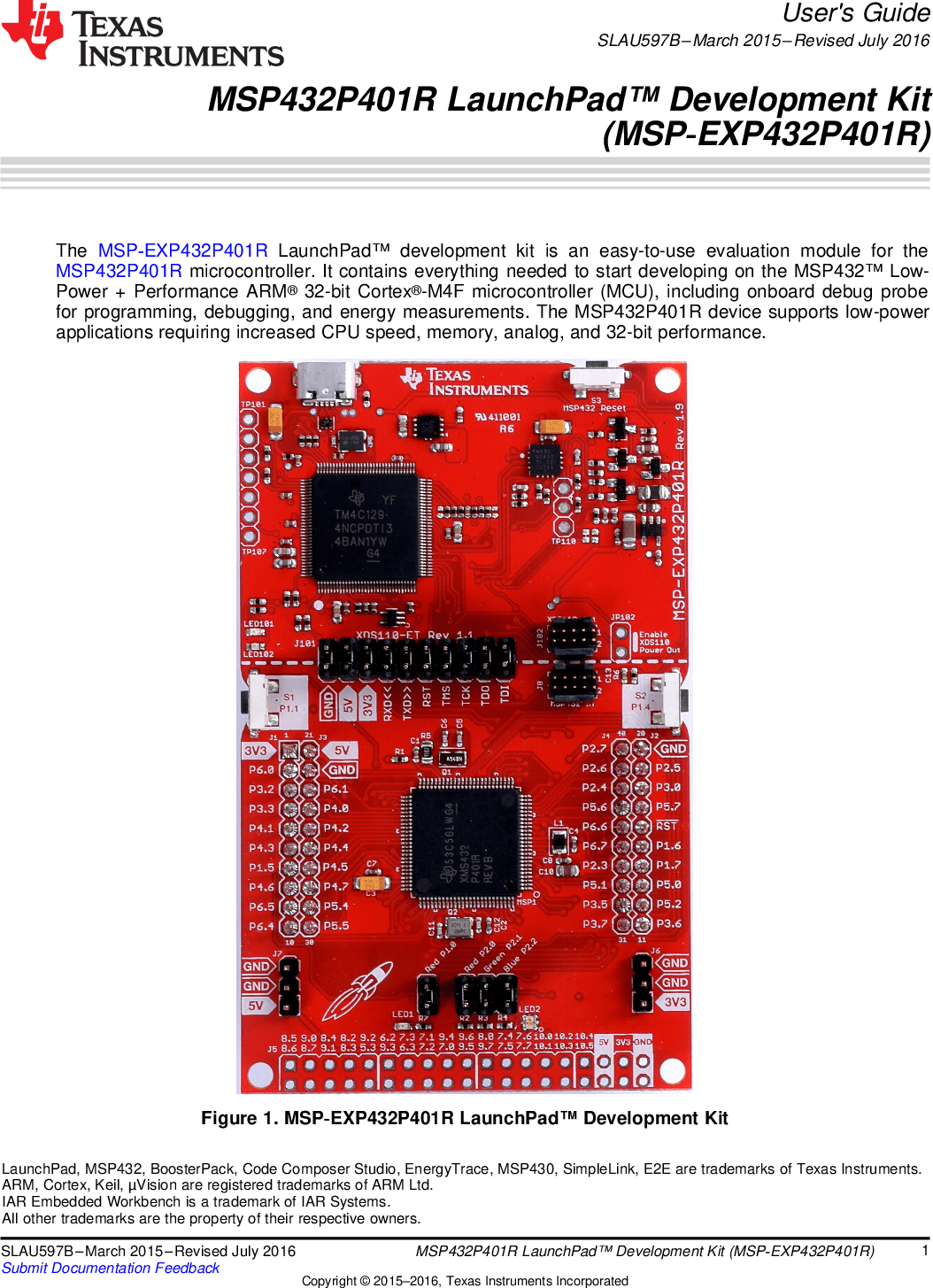 Just i want to see in complete project, . MSP432P401R LaunchPadâ¢ Development Kit (MSPâ'EXP432P401R