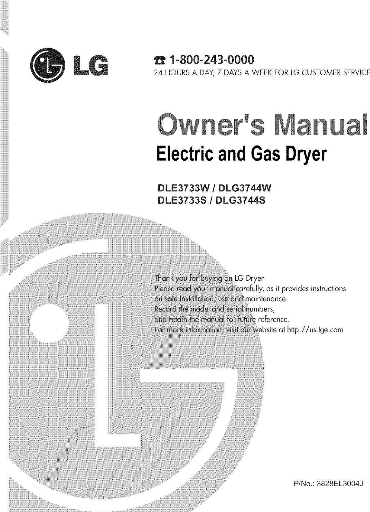 Lg Dle3733d User Manual Dryer Manuals And Guides L0711576