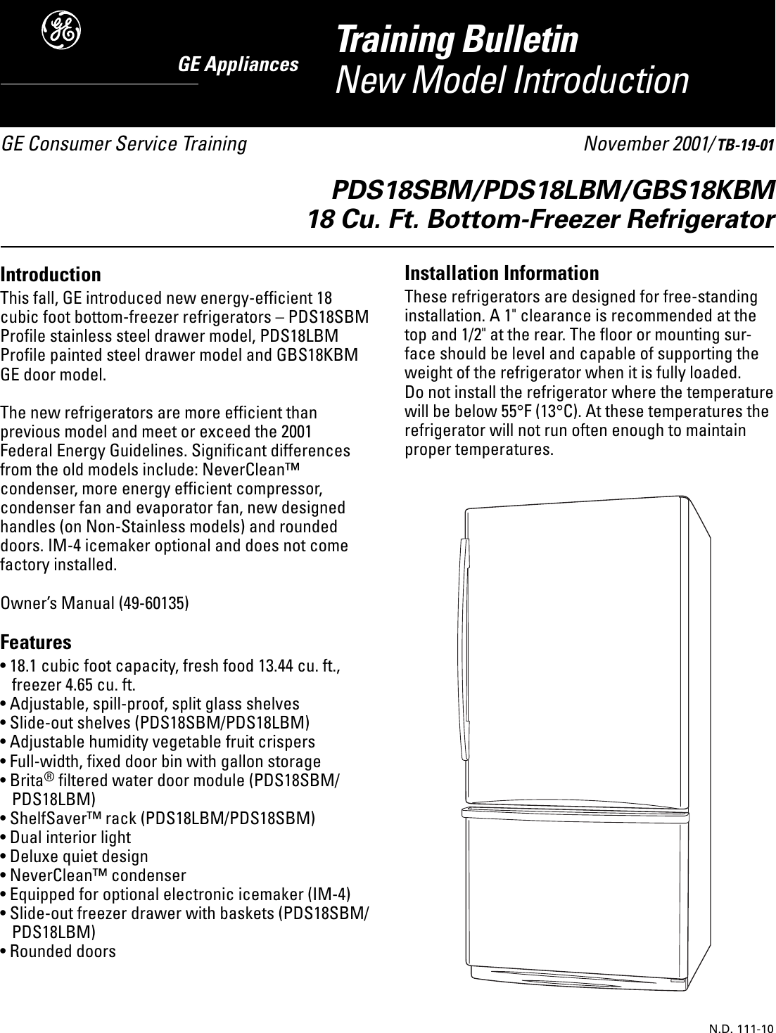 View ge option chain data and pricing information for given maturity periods. Trb26ppda Ge Refrig Bulletin New Bot Mount Frzr Tb19 01