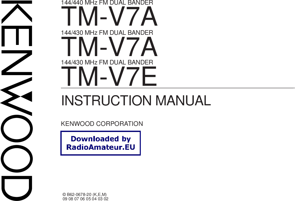 Kenwood Tm V7 User Manual Kenwood Tm V7 User Manual