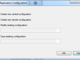 Data Replication Configuration Screen