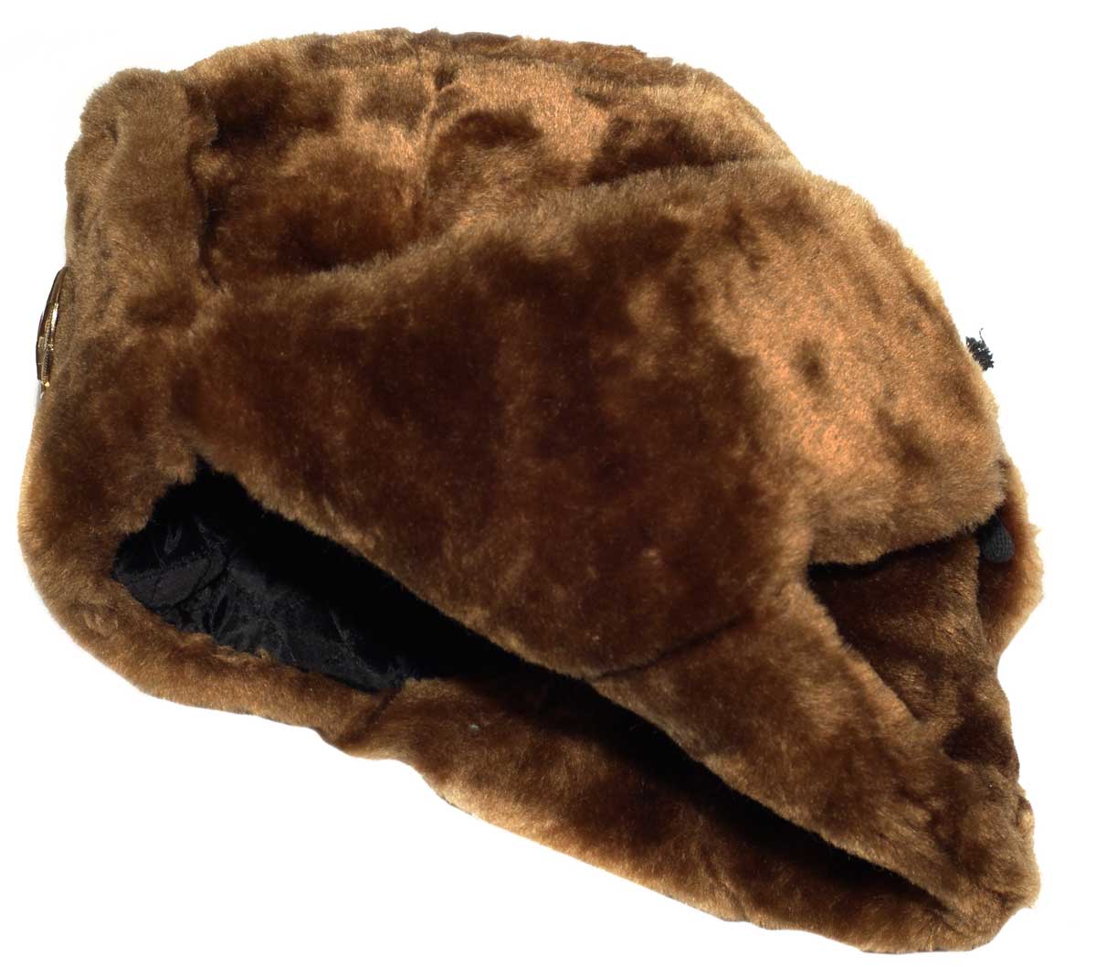 Russian ushanka winter hat. Brown. - Ushanka