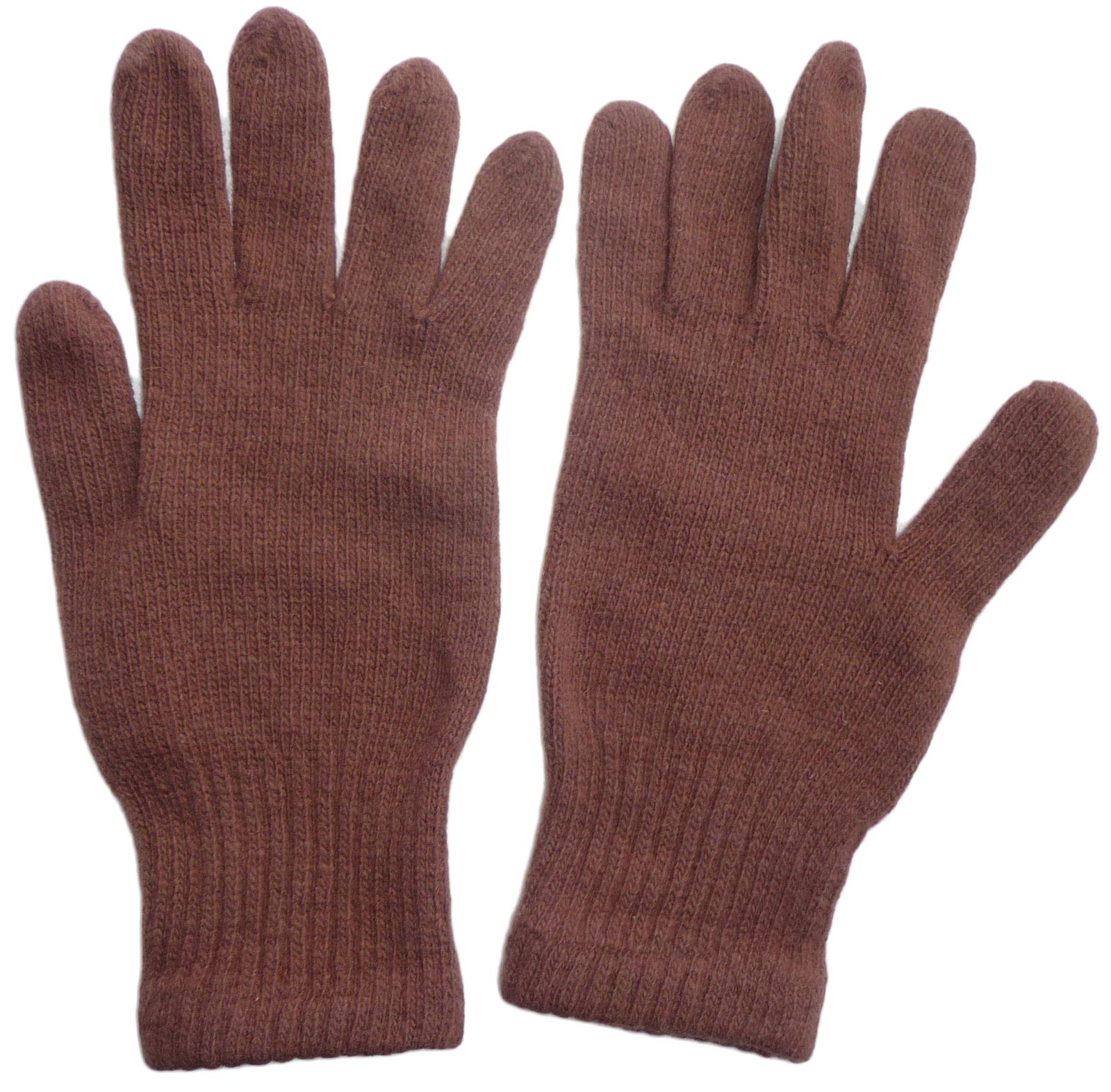 REDDISH BROWNのKNIT GLOVE Russian Army Officer Brown Knitted Wool Gloves - Ushanka