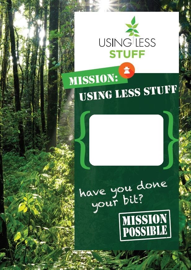 Using Less Stuff - Mission Possible A3 Poster
