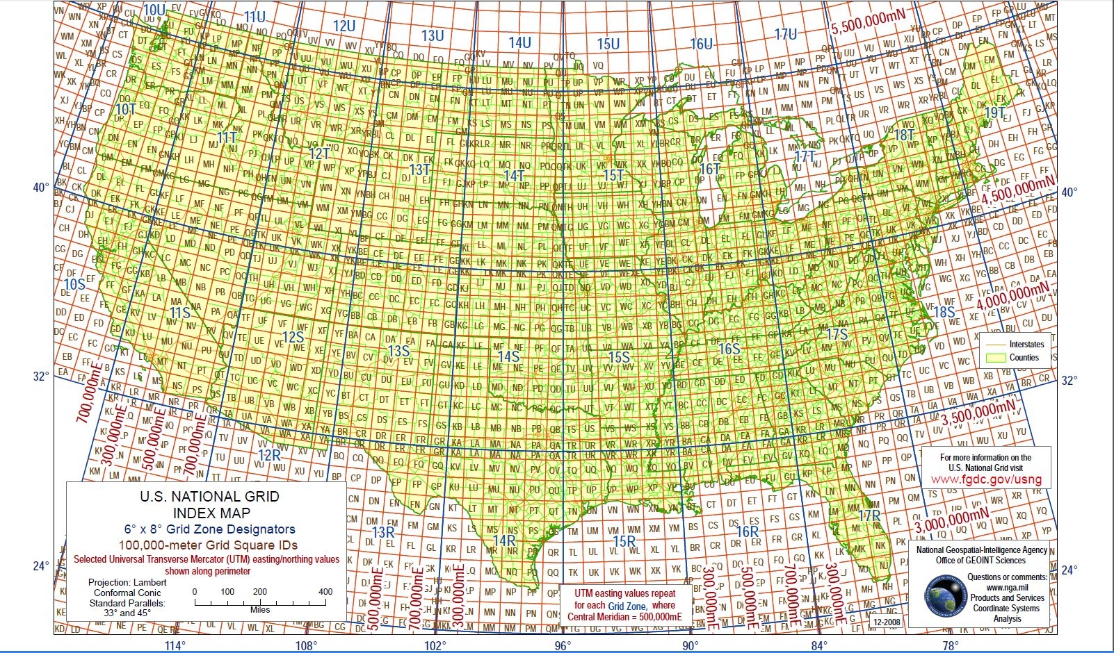 Printable Us Map With Coordinate Grid Printable US Map Military Grid Reference System 