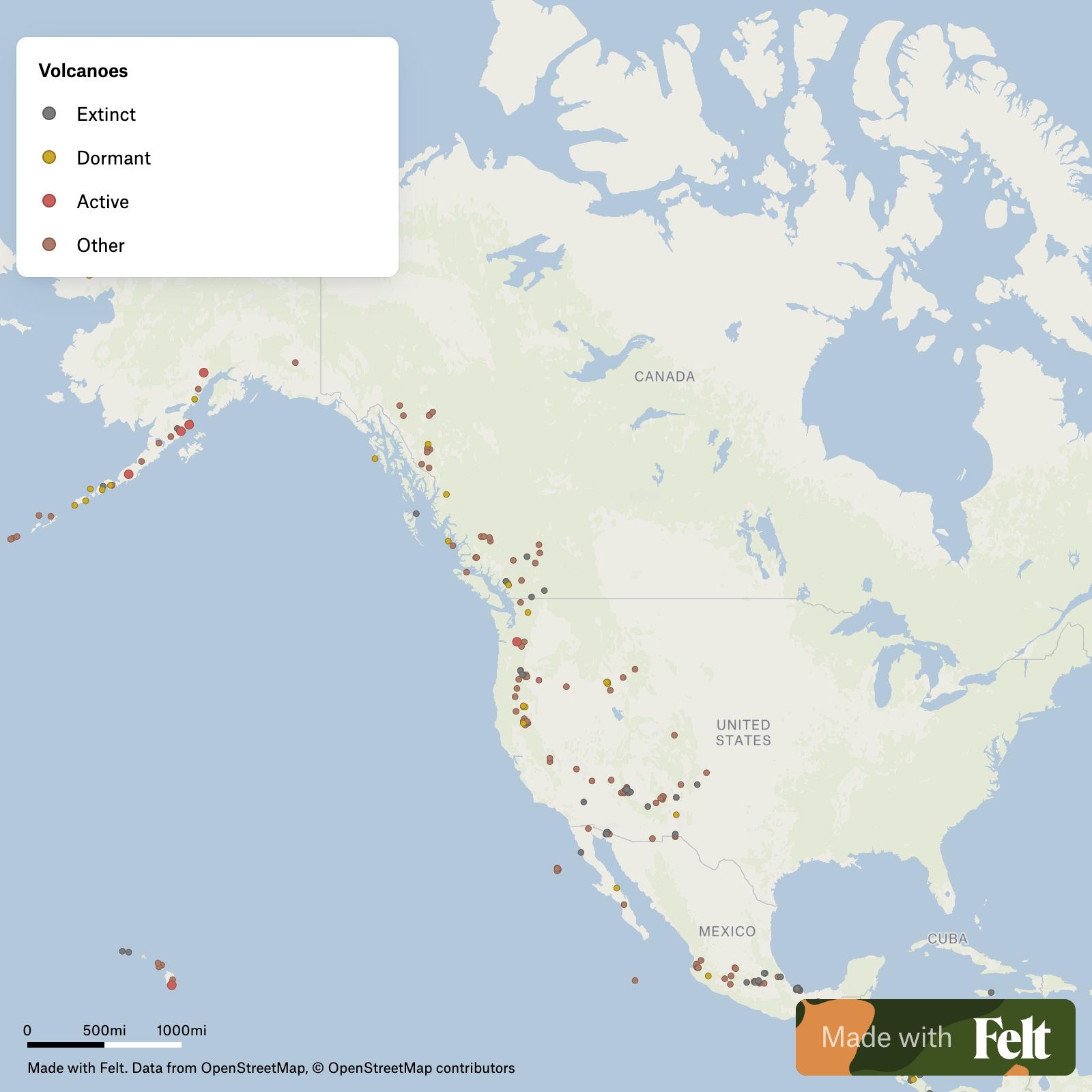 Printable Map Of Volcanoes In The Us Printable US Map Us Volcano Map Active Eruptions Geological Data And Lava Flows 