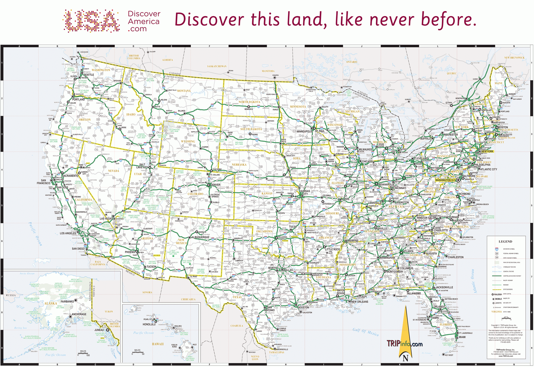 Printable US Map With Cities And Highways Printable US Map Usa Road Map 2 