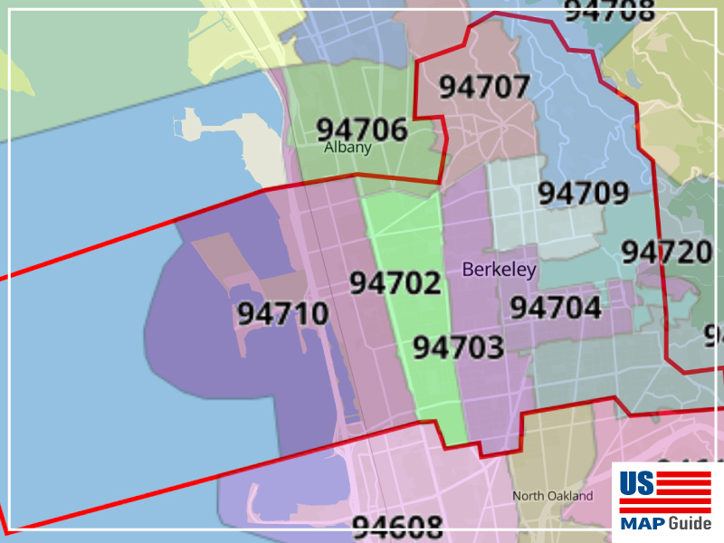 Berkeley Ca Zip Code Map 9 Zip Codes Us Map Guide - Perfect Colorful Picture - Retina
