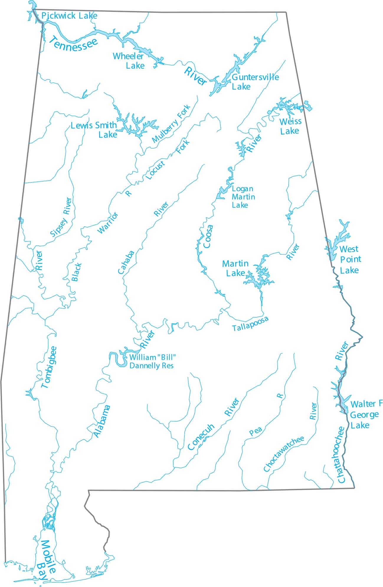 Alabama Zip Code Map US Maps Alabama Lakes And Rivers Map 