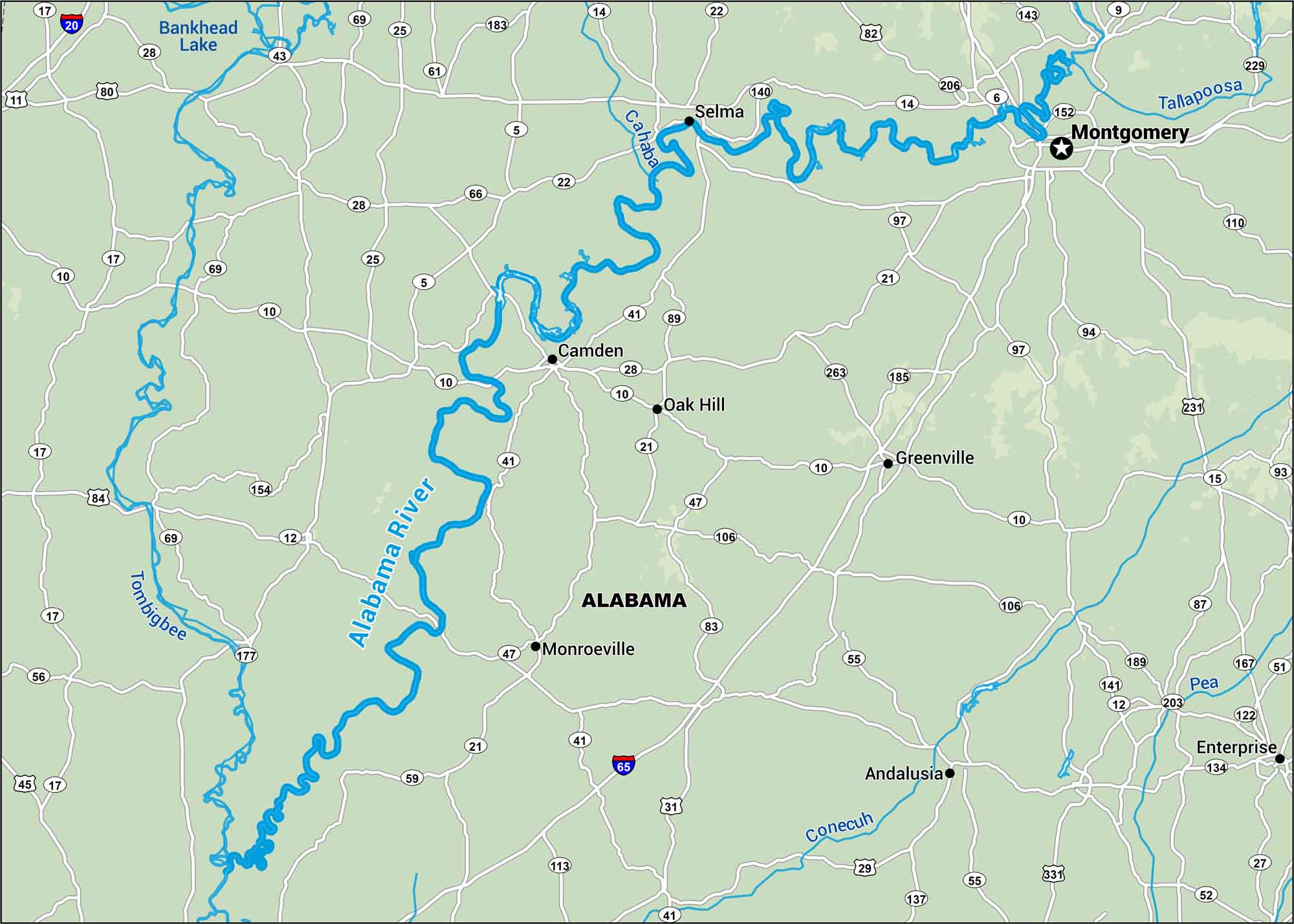 Erie Canal Map US Maps Alabama River Map 