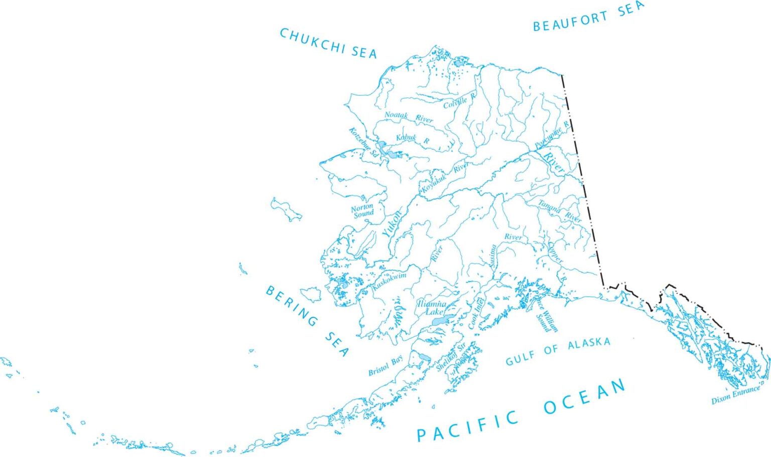 Map Of Ketchikan Alaska US Maps Alaska Lakes And Rivers Map 1536x912 