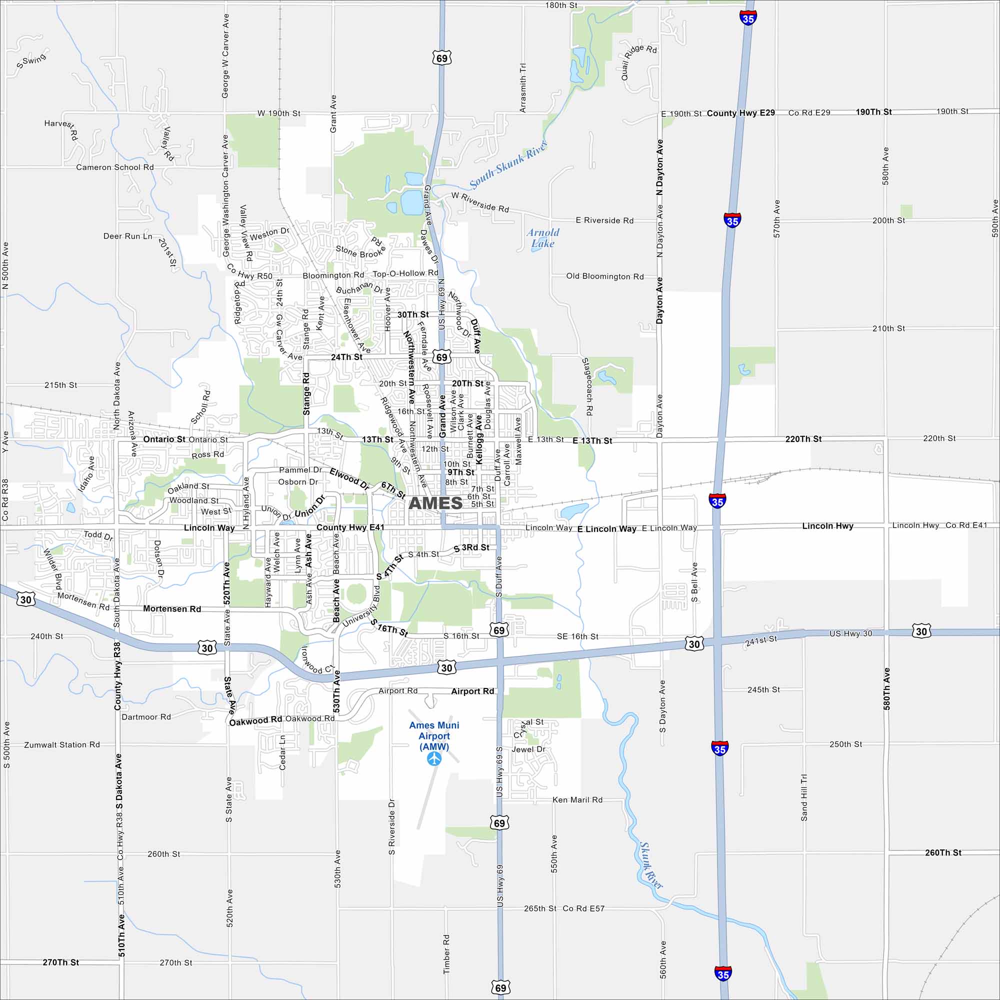 Map Of Iowa US Maps Ames Map Iowa 