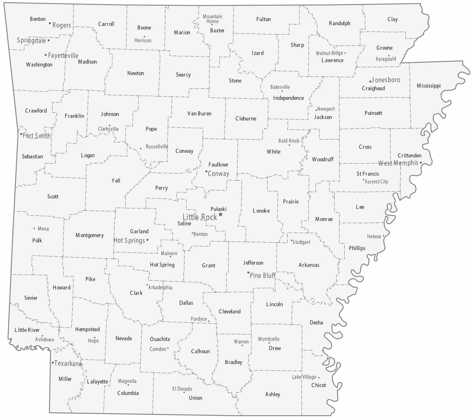 Arkansas Zip Code Map US Maps Arkansas Counties Cities Map 
