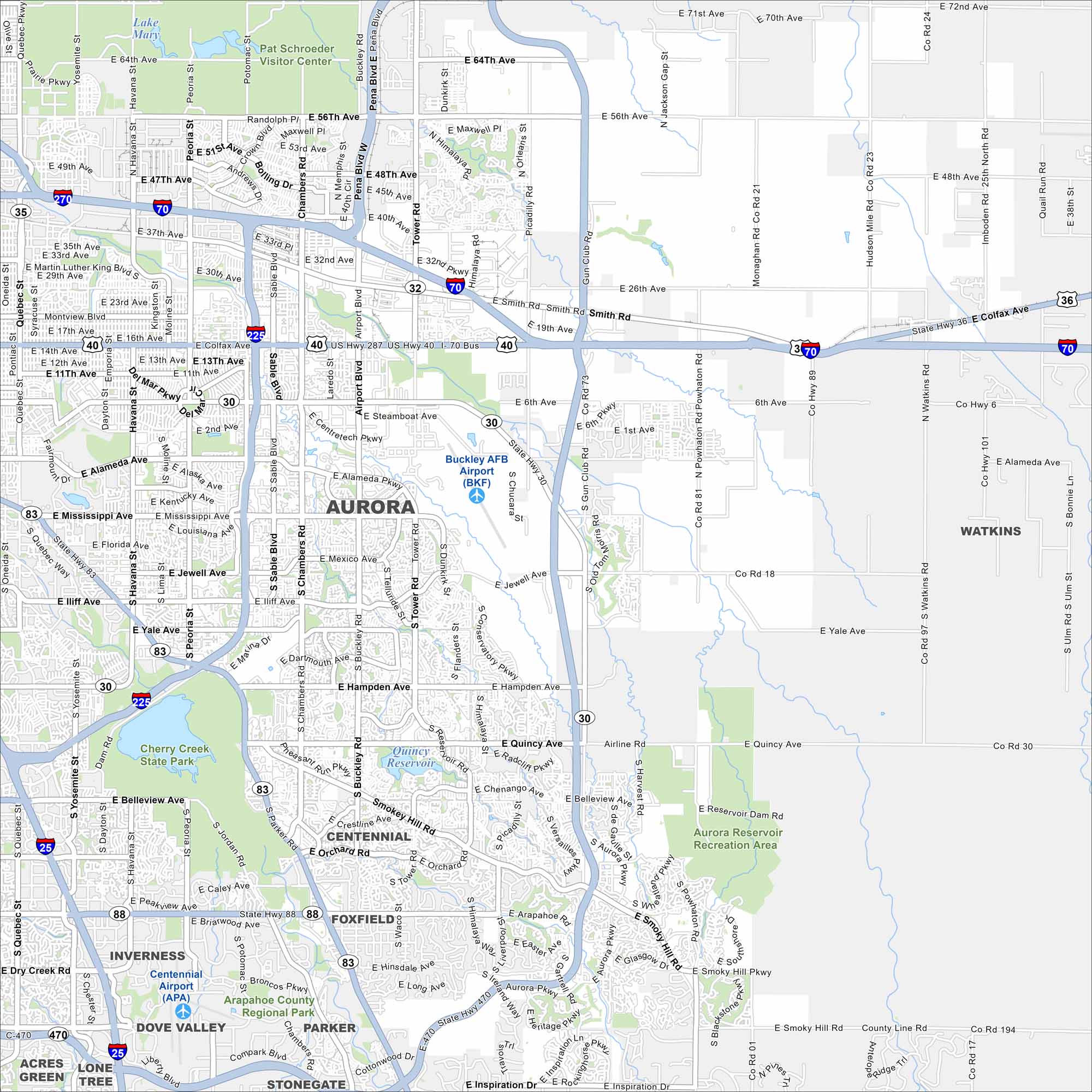 Map Of Greeley Colorado US Maps Aurora Map Colorado 