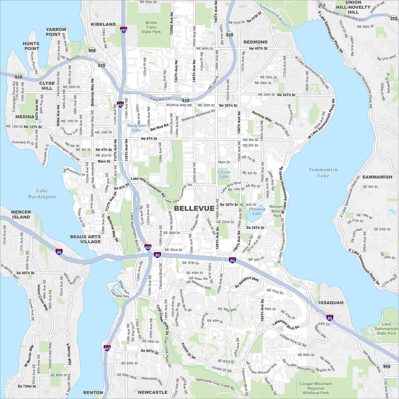 Map Of Pullman Washington US Maps Bellevue Map Washington 1536x1536 