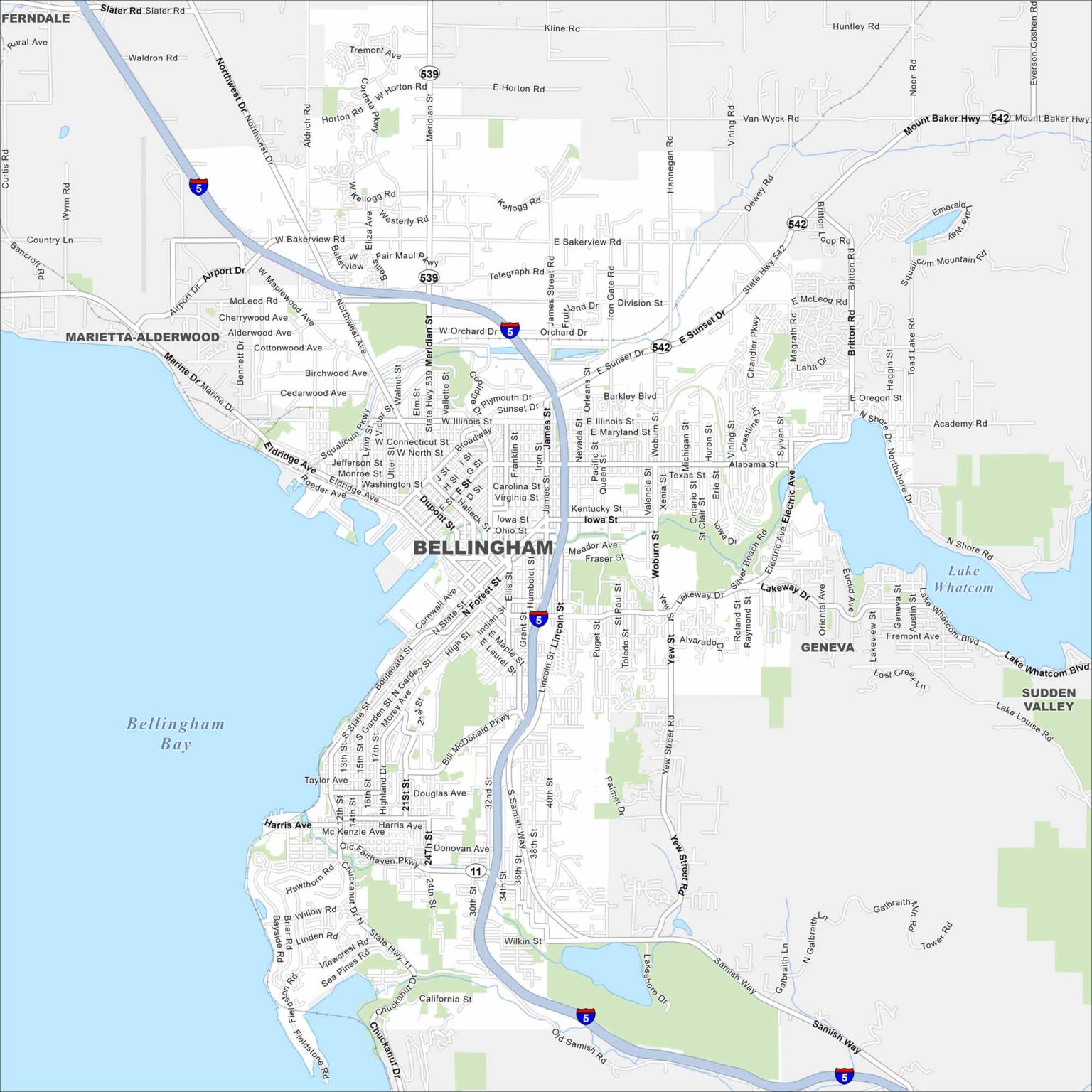 Map Of Bellevue Washington US Maps Bellingham Map Washington 1536x1536 