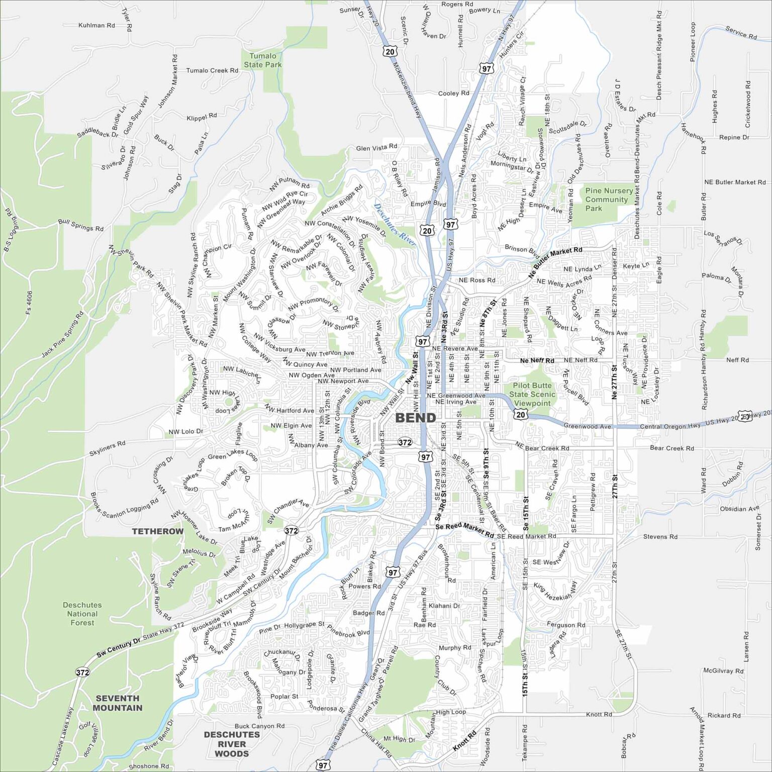 Map Of Redmond Oregon US Maps Bend Map Oregon 1536x1536 