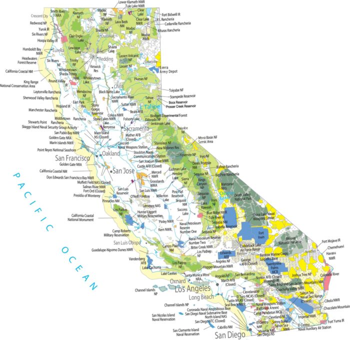 California Biomes Map US Maps California National Parks And Forests Map 700x680 