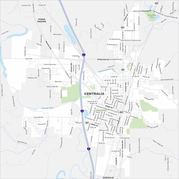 Map Of Centralia Washington US Maps Centralia Map Washington 700x700 