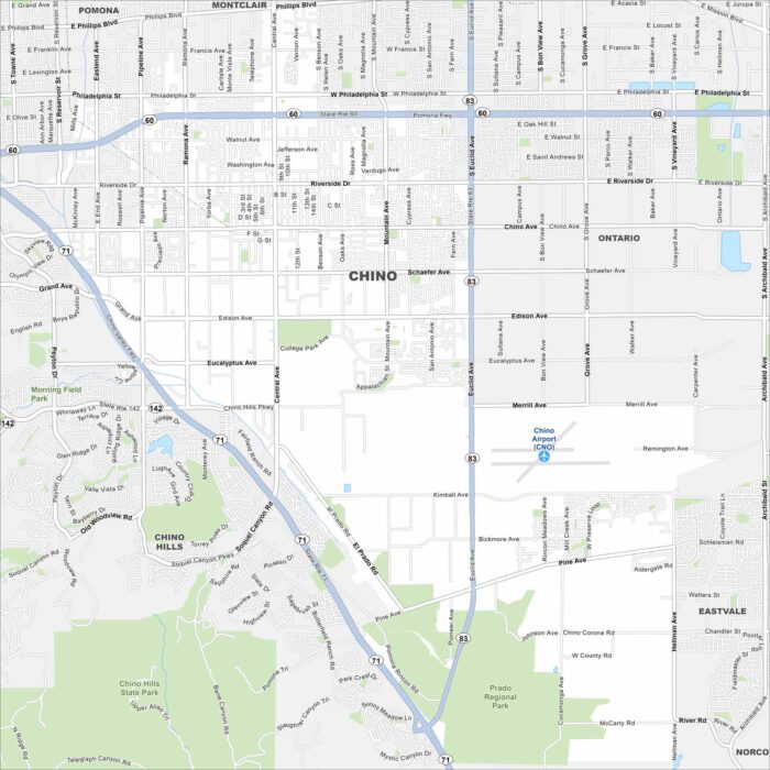 Map Of Chino California US Maps Chino Map California 700x700 