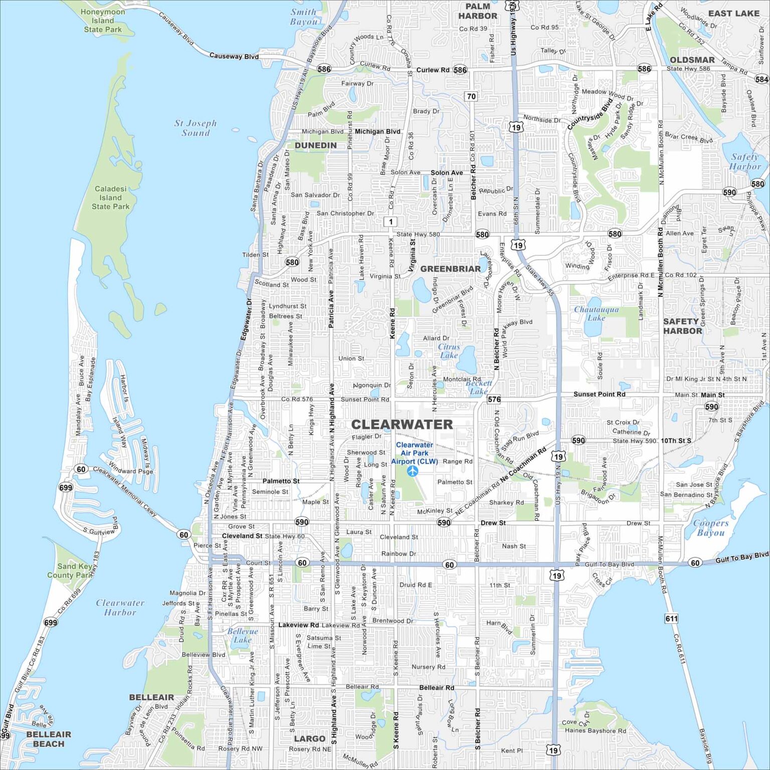 Map Of Clearwater Florida US Maps Clearwater Map Florida 1536x1536 