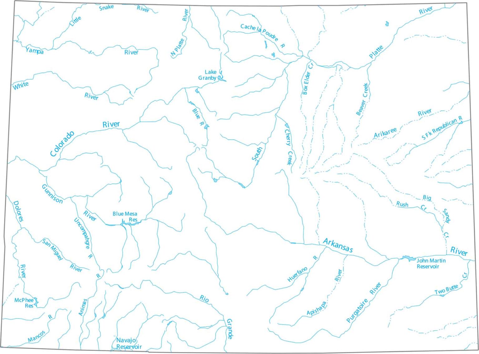 Colorado National Parks And Forests Map US Maps Lakes Rivers.