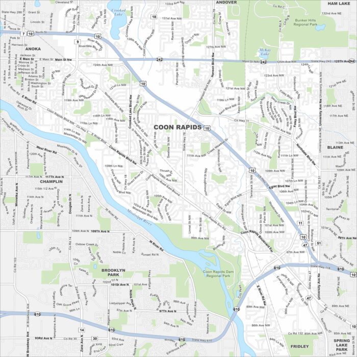 Map Of Coon Rapids Minnesota US Maps Coon Rapids Map Minnesota 700x700 