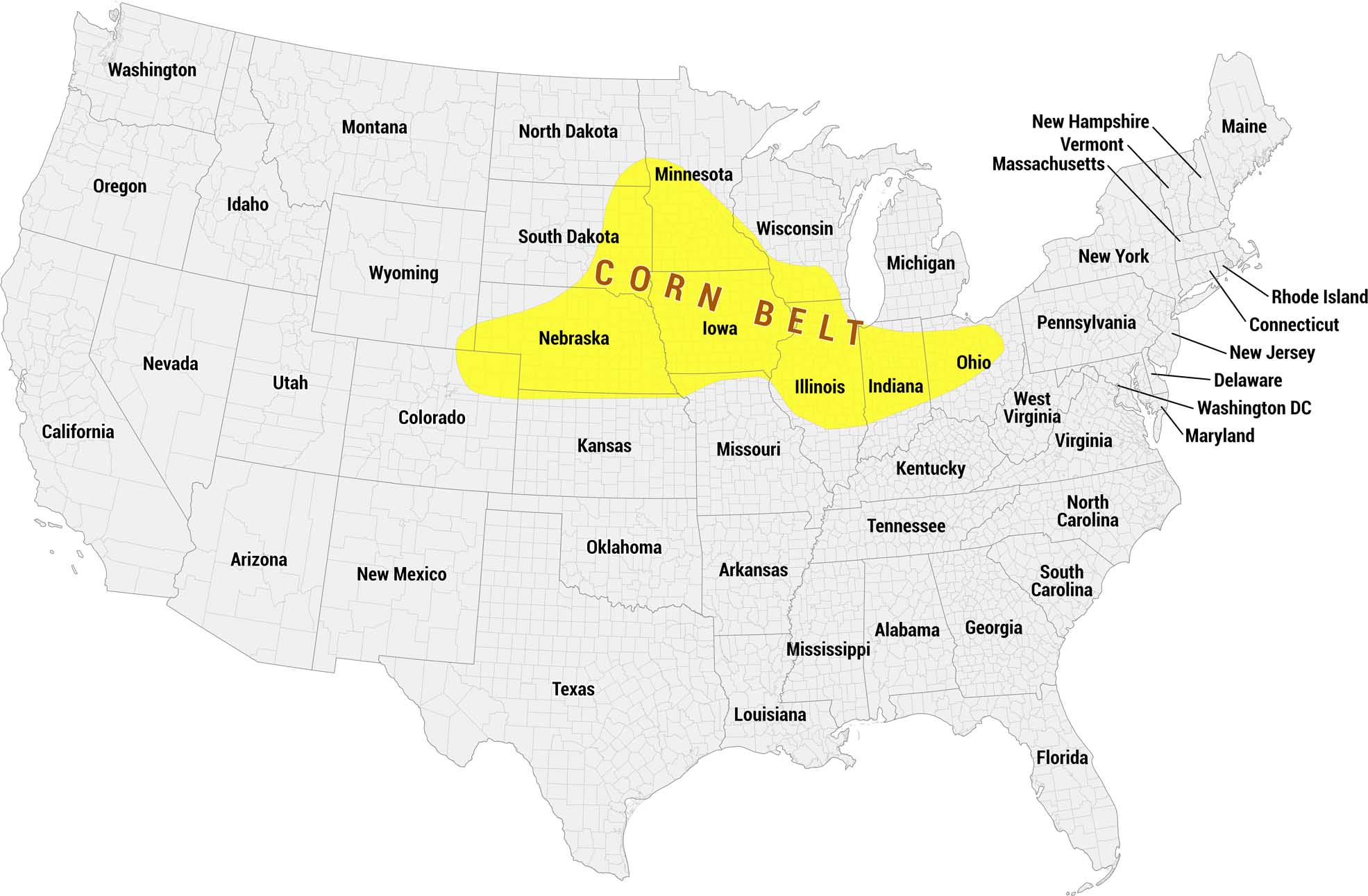 Napa Valley AVA Map US Maps Corn Belt Map 