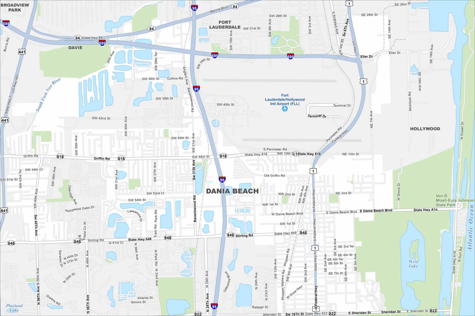 Map Of Dania Beach Florida US Maps.