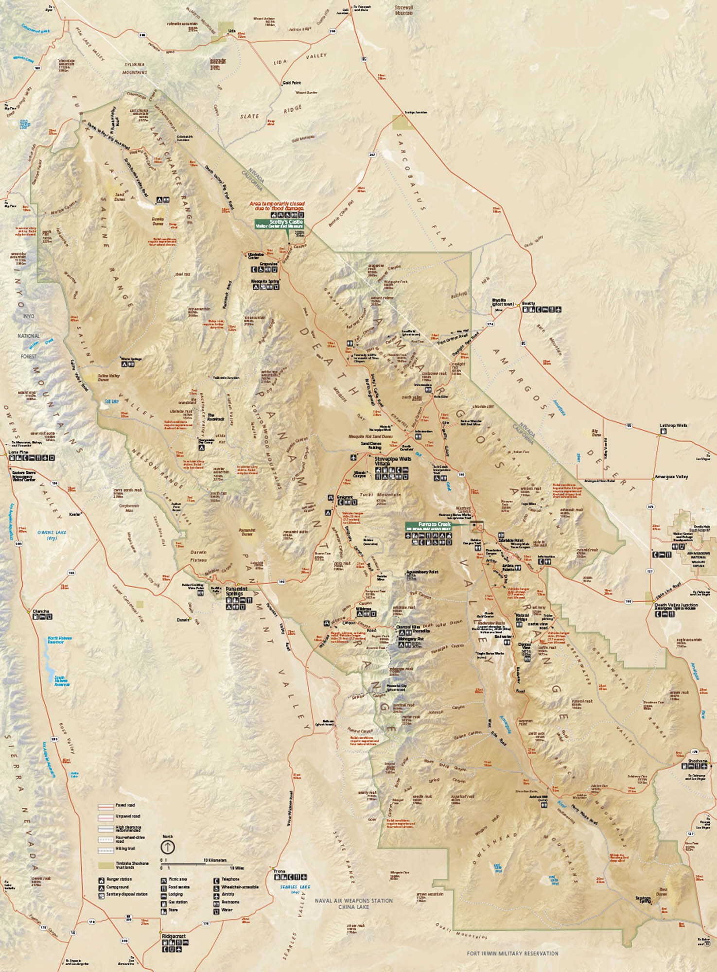 Death Valley National Park Map US Maps Death Valley National Park Map 
