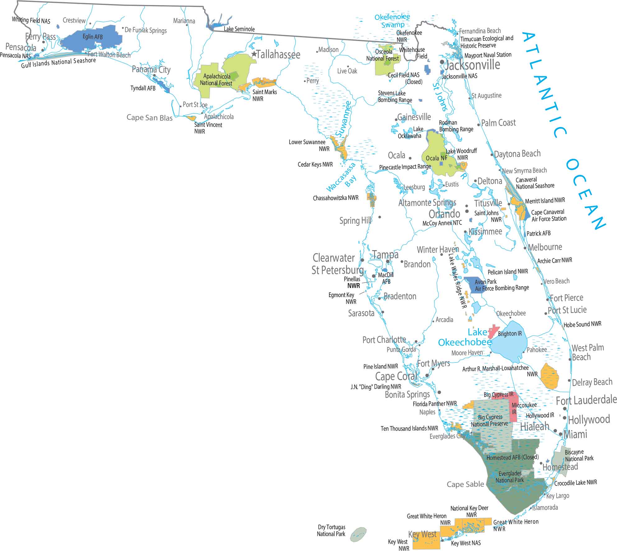 Florida National Parks And Forests Map US Maps Florida National Parks And Forests Map 