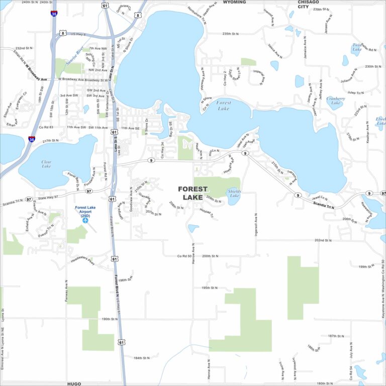Map Of Forest Lake Minnesota US Maps Forest Lake Map Minnesota 768x768 