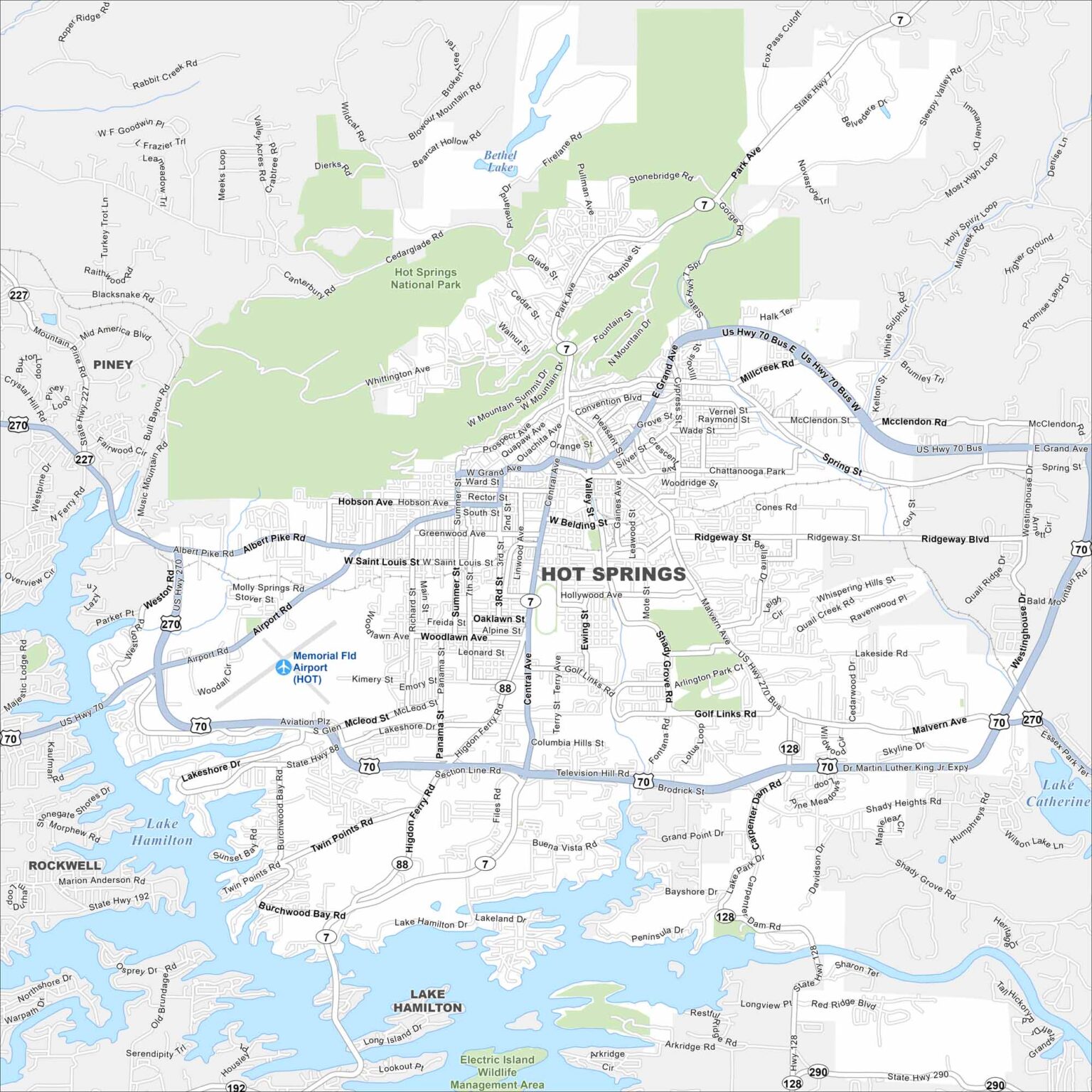 Map Of Conway Arkansas US Maps Hot Springs Map Arkansas 1536x1536 
