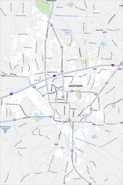 Map Of Tennessee US Maps Jackson Map Tennessee 467x700 