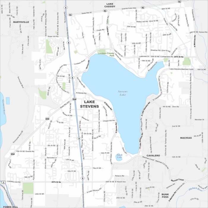 Map Of Lake Stevens Washington US Maps Lake Stevens Map Washington 700x700 
