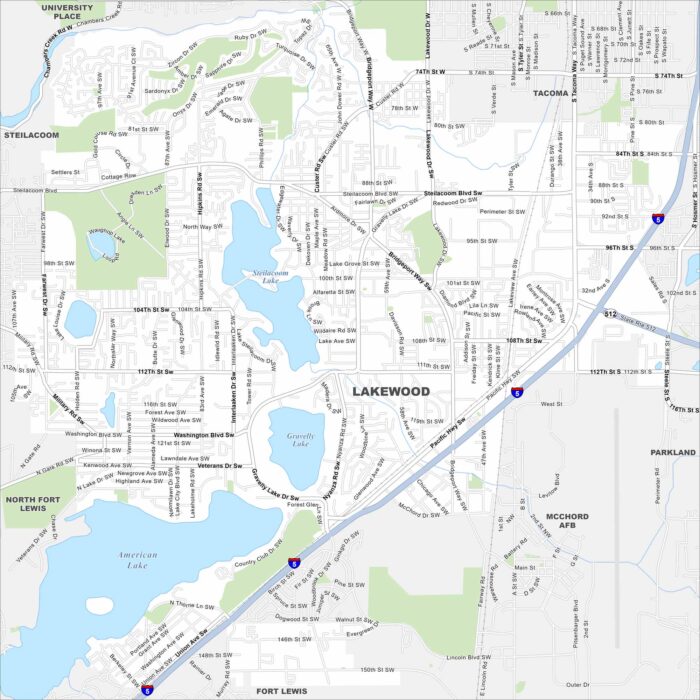 Map Of Lakewood Washington US Maps.